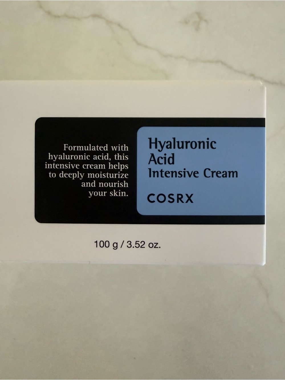 COSRX Hyaluronic Acid Intensive Cream - Light Blue and Black
